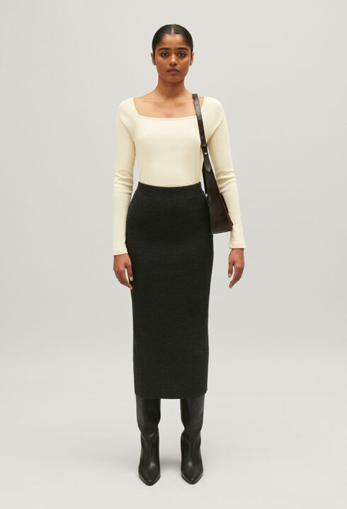 Beige cotton T-shirt