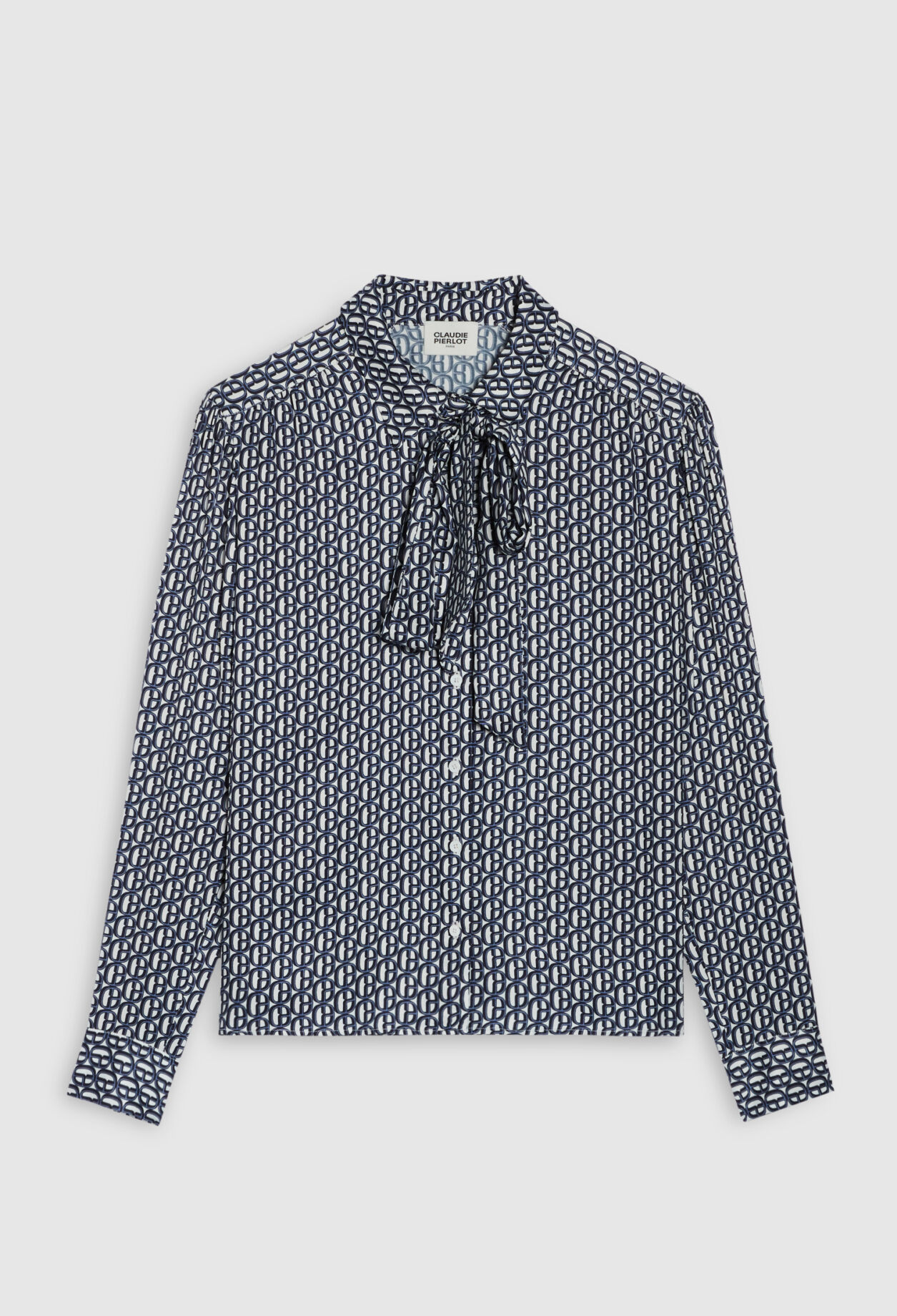 Shirt with removable lavaliere collar