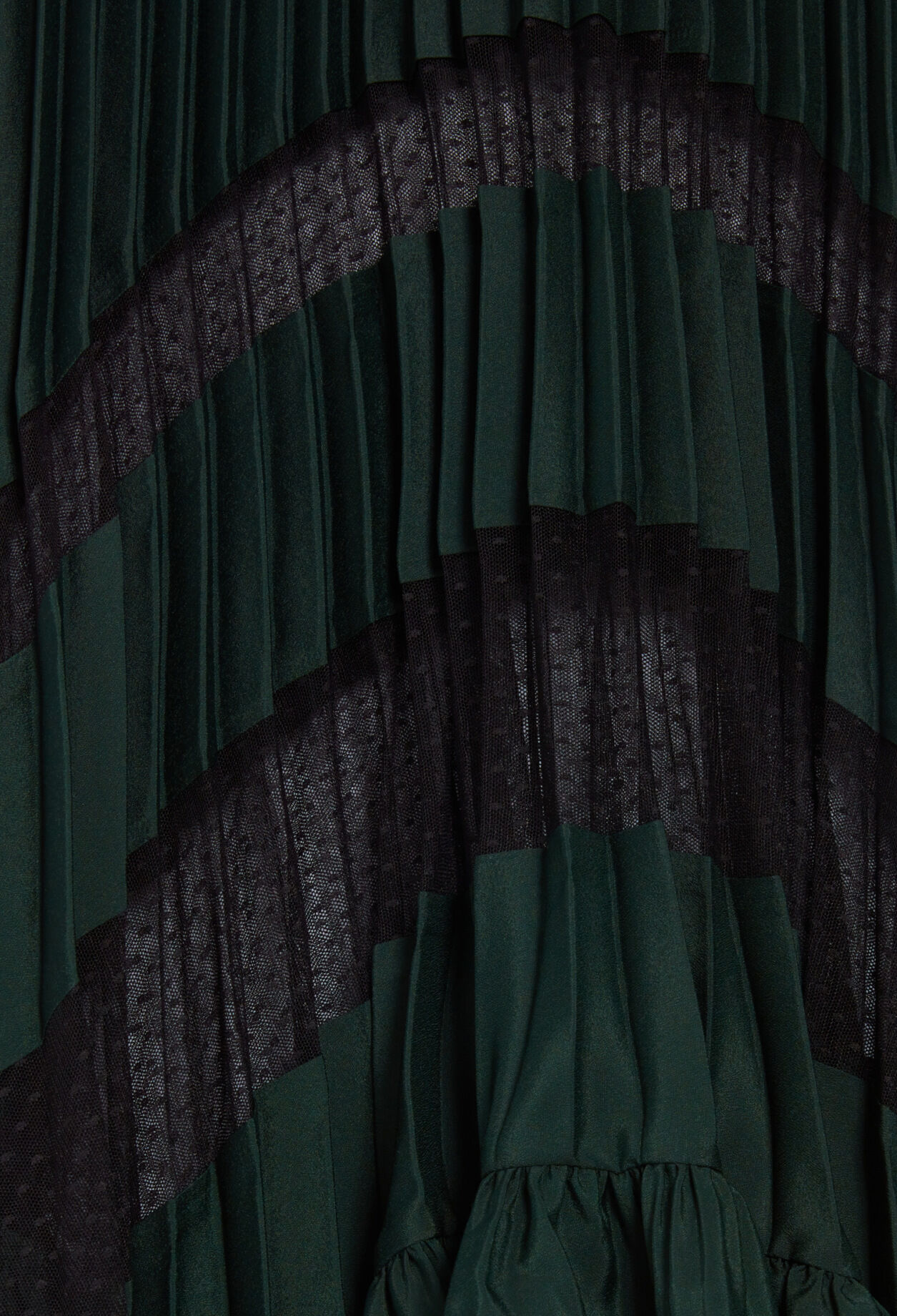 Pleated, ruffled mid-length skirt Pleated, ruffled mid-length skirt