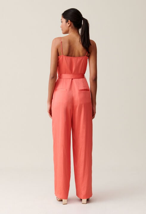 Belted Mandarin Jumpsuit