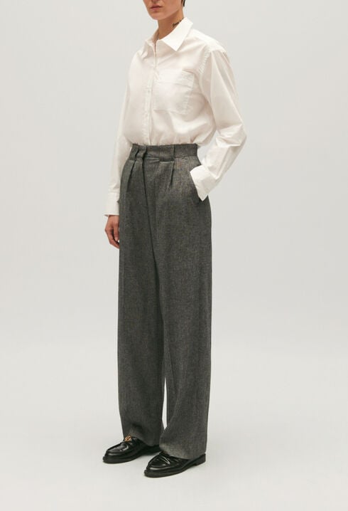 High-waisted trousers