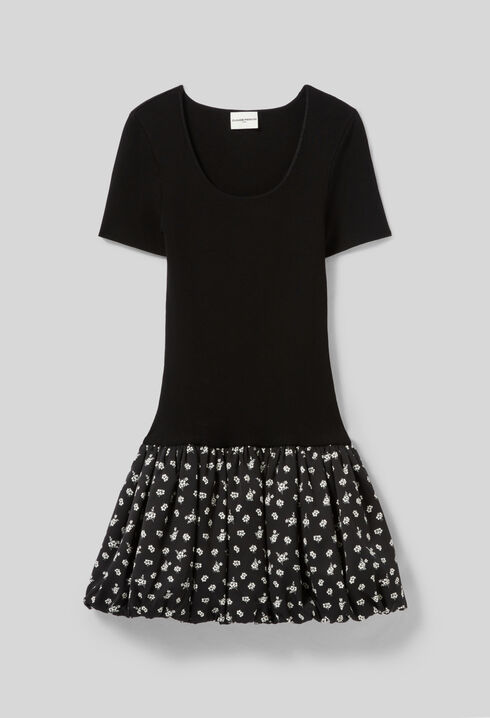 Short Bubble Dress with flowers
