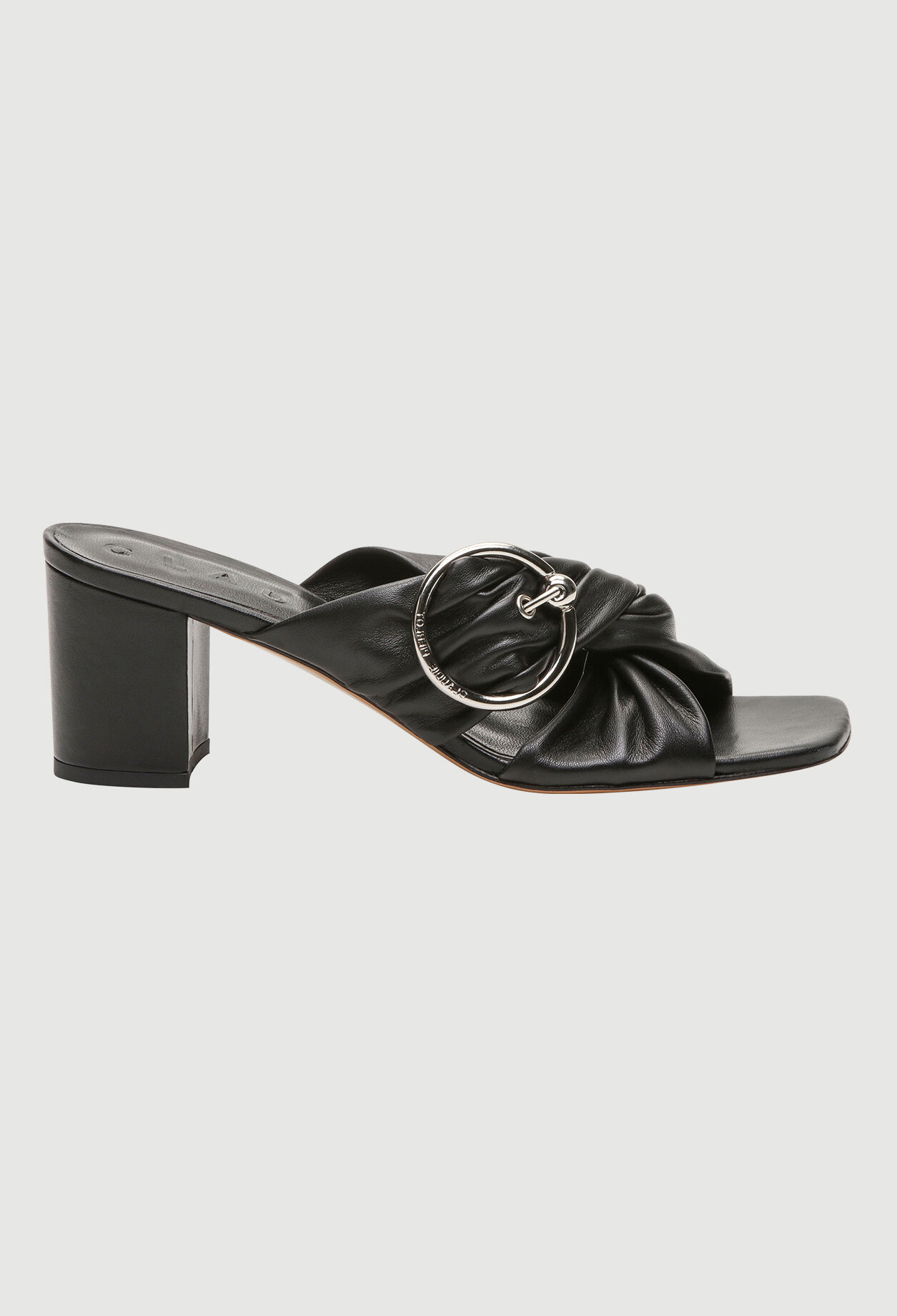 Mule sandal with metal buckle Mule sandal with metal buckle