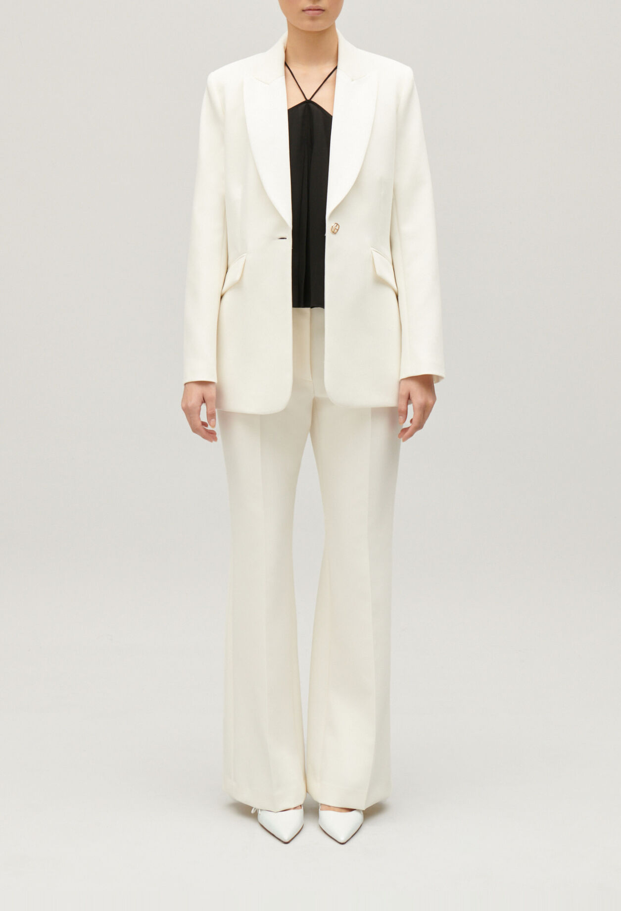 Dual fabric suit jacket