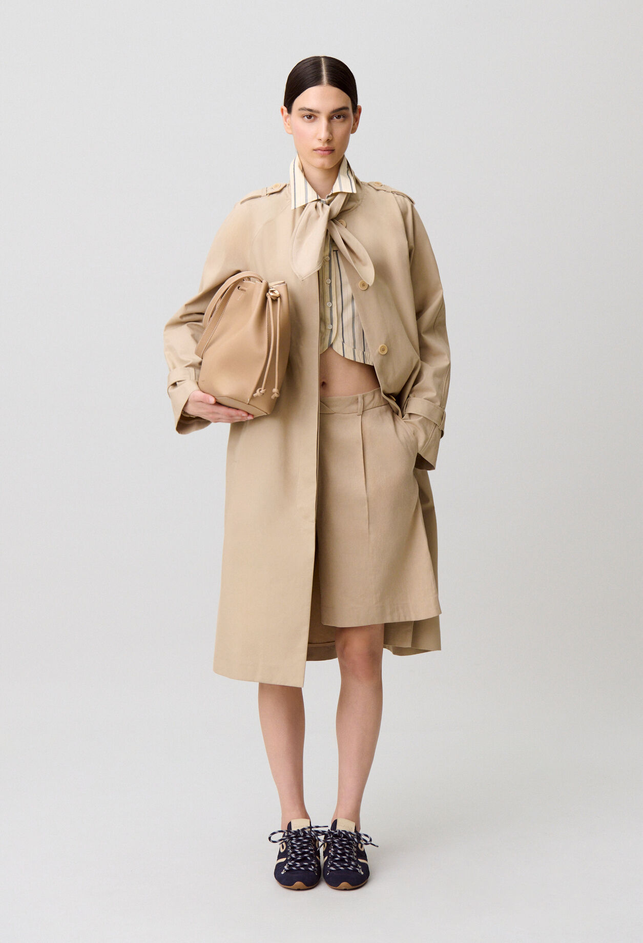 Mid-length trench coat