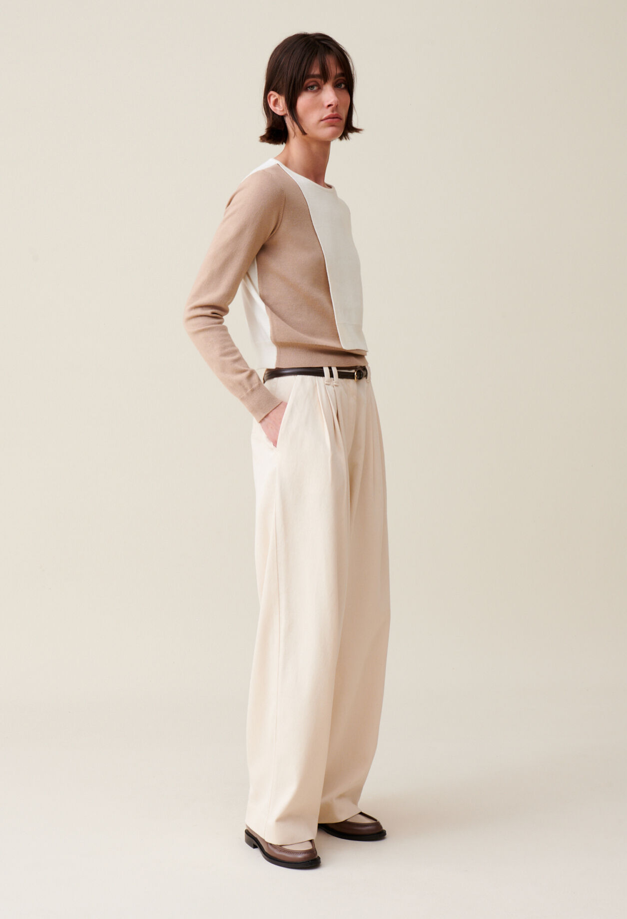 Tonal Cropped Sweater