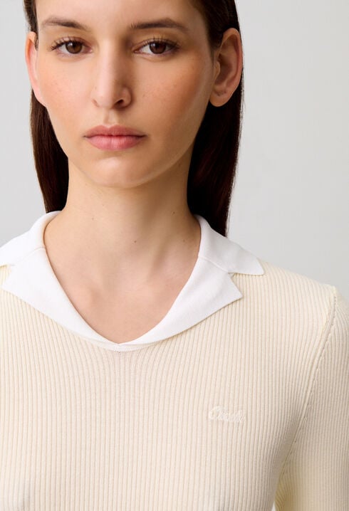 Short bi-material dress