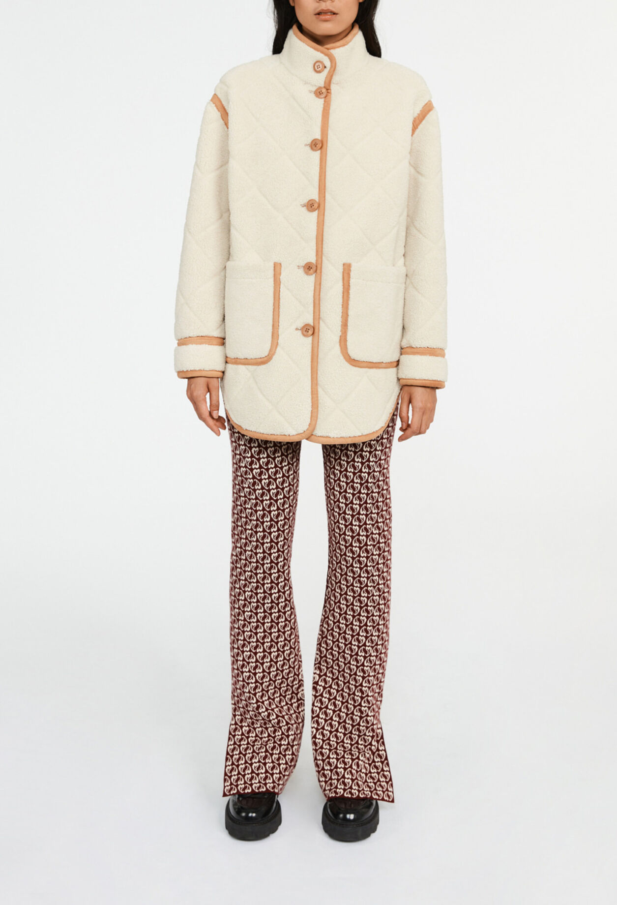 Manteau effet peau lainée Manteau effet peau lainée