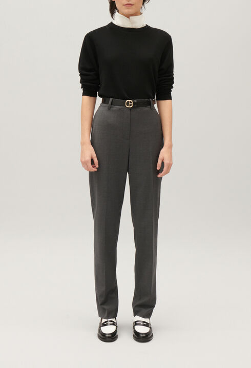 Flecked grey suit trousers