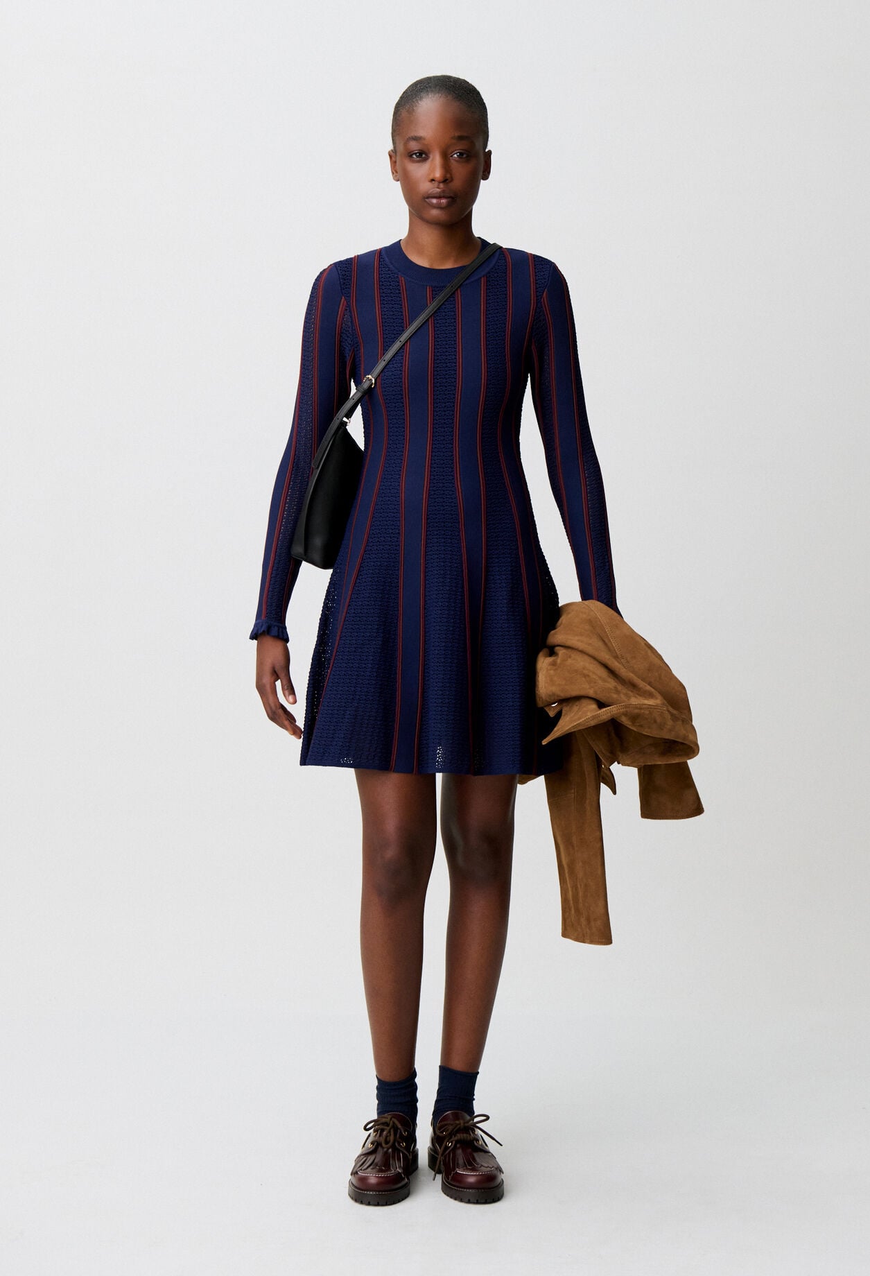 Short knitted skater dress
