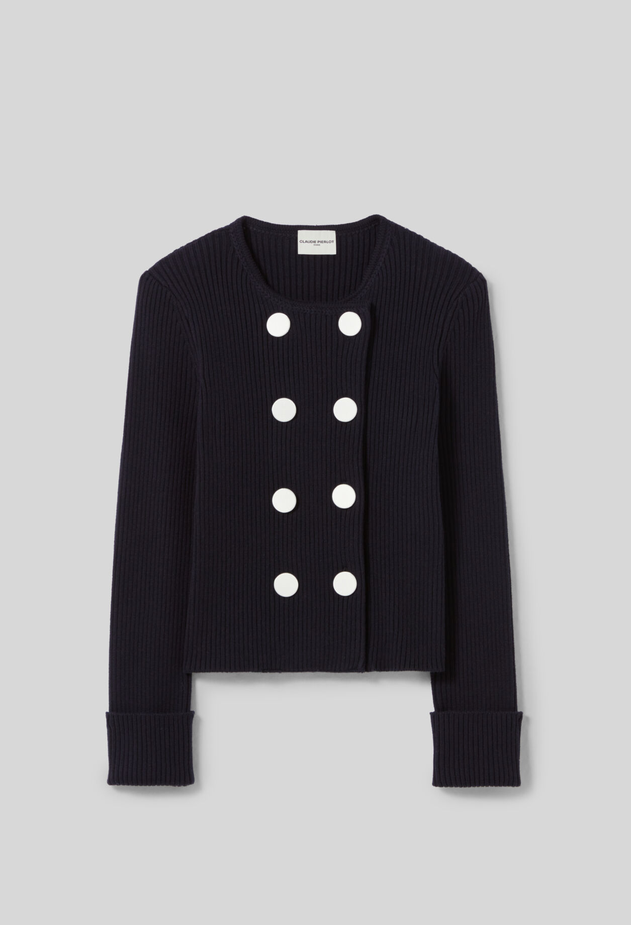 Buttoned wool-blend cardigan