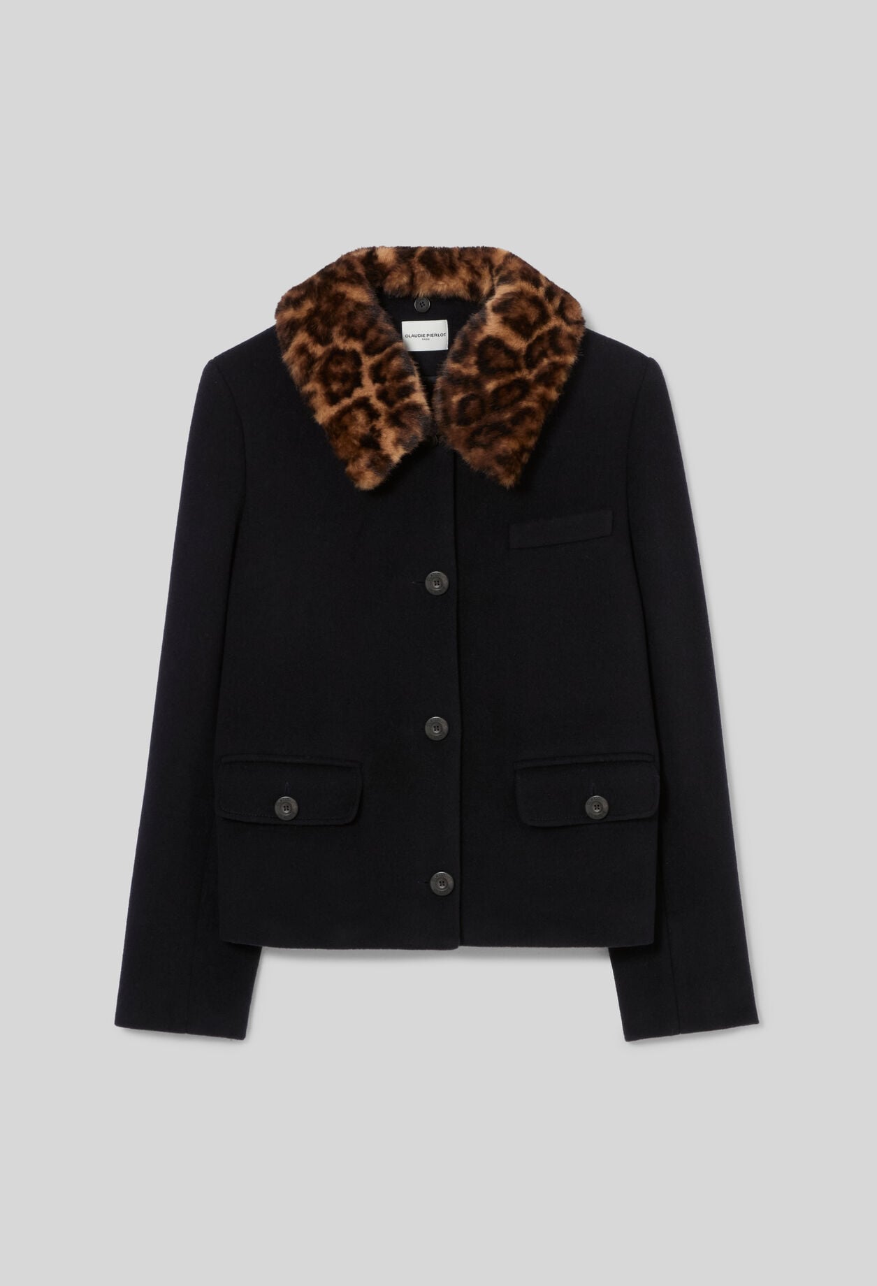 Short wool blend coat