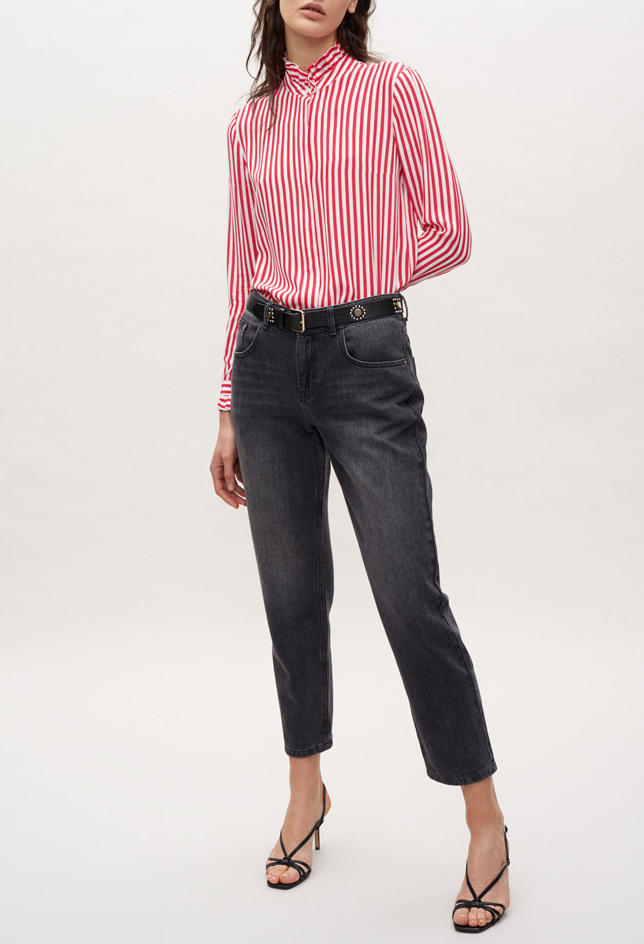 Red and white striped shirt