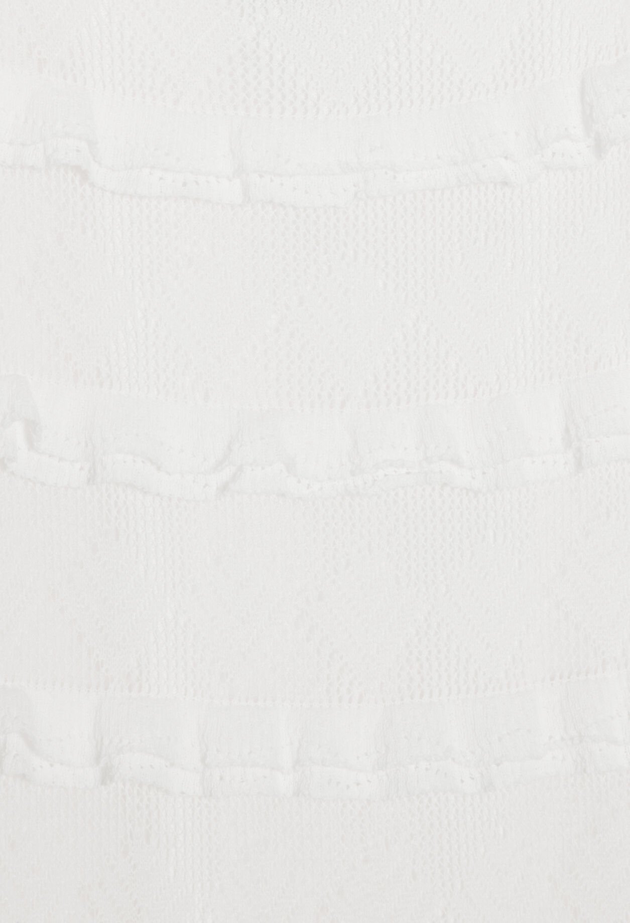 Off-white long ruffled dress