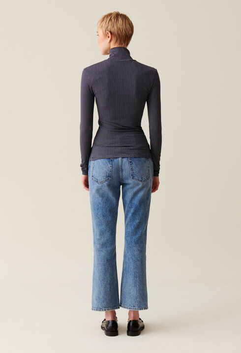 Fitted Funnel Neck Top