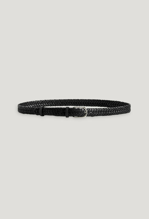 Braided leather belt