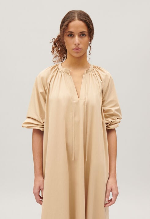 Sand oversized maxi dress
