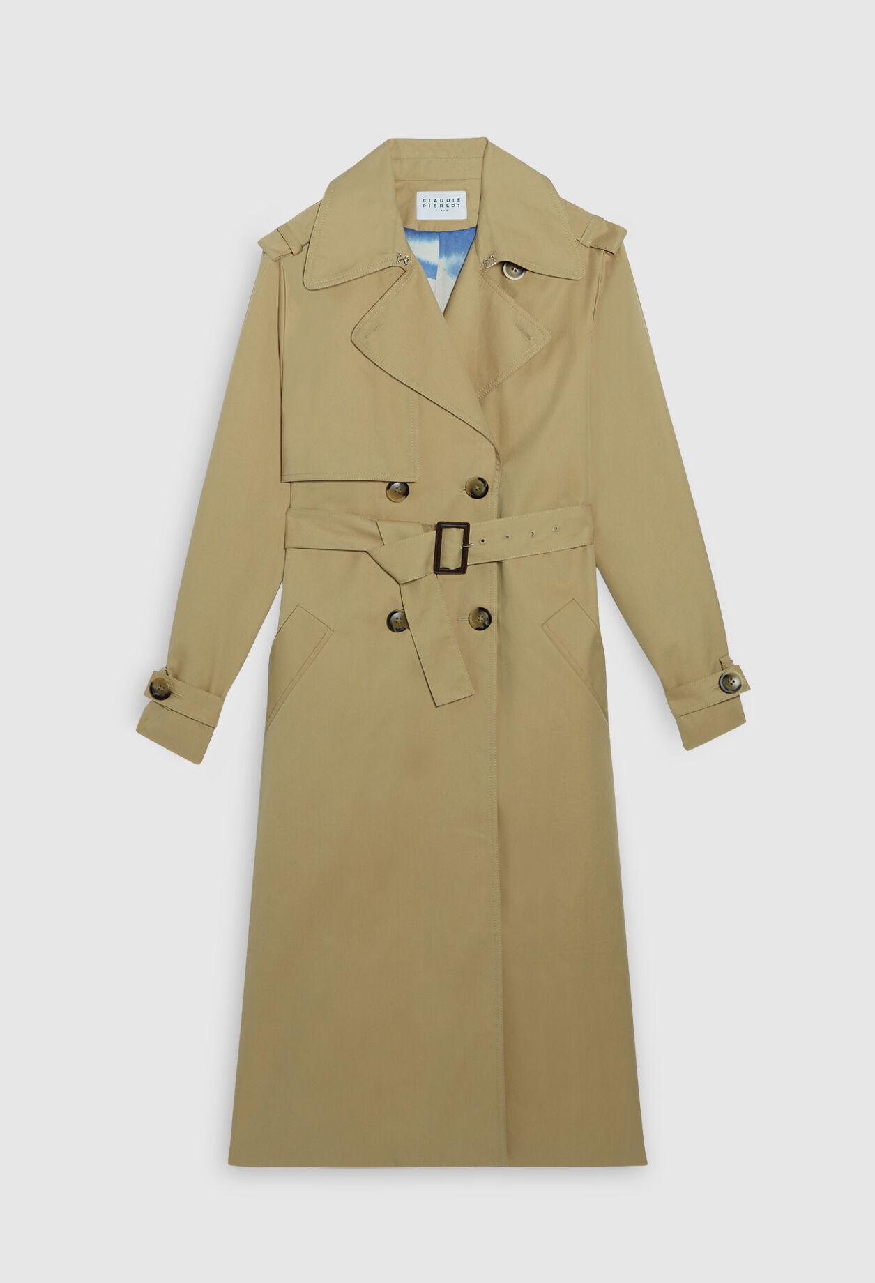 Trench coat with ties Trench coat with ties