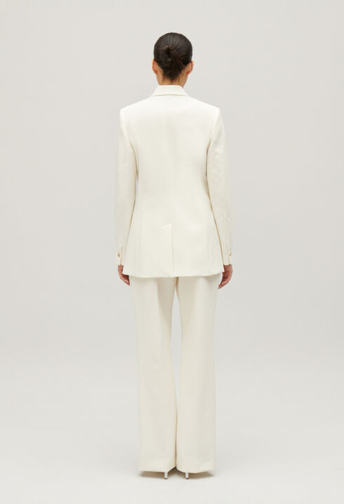 Dual fabric suit jacket