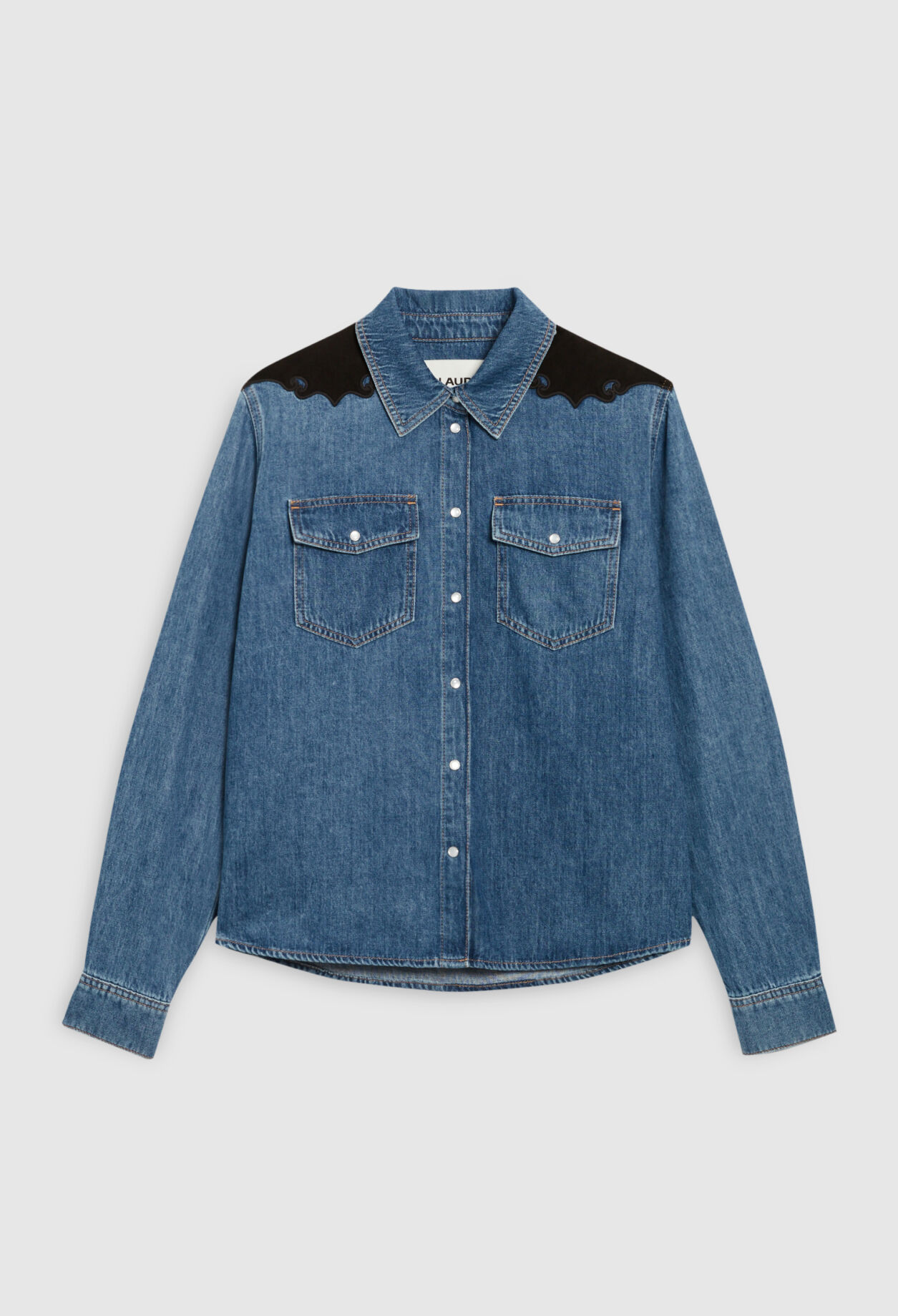 Mid blue denim shirt Mid blue denim shirt