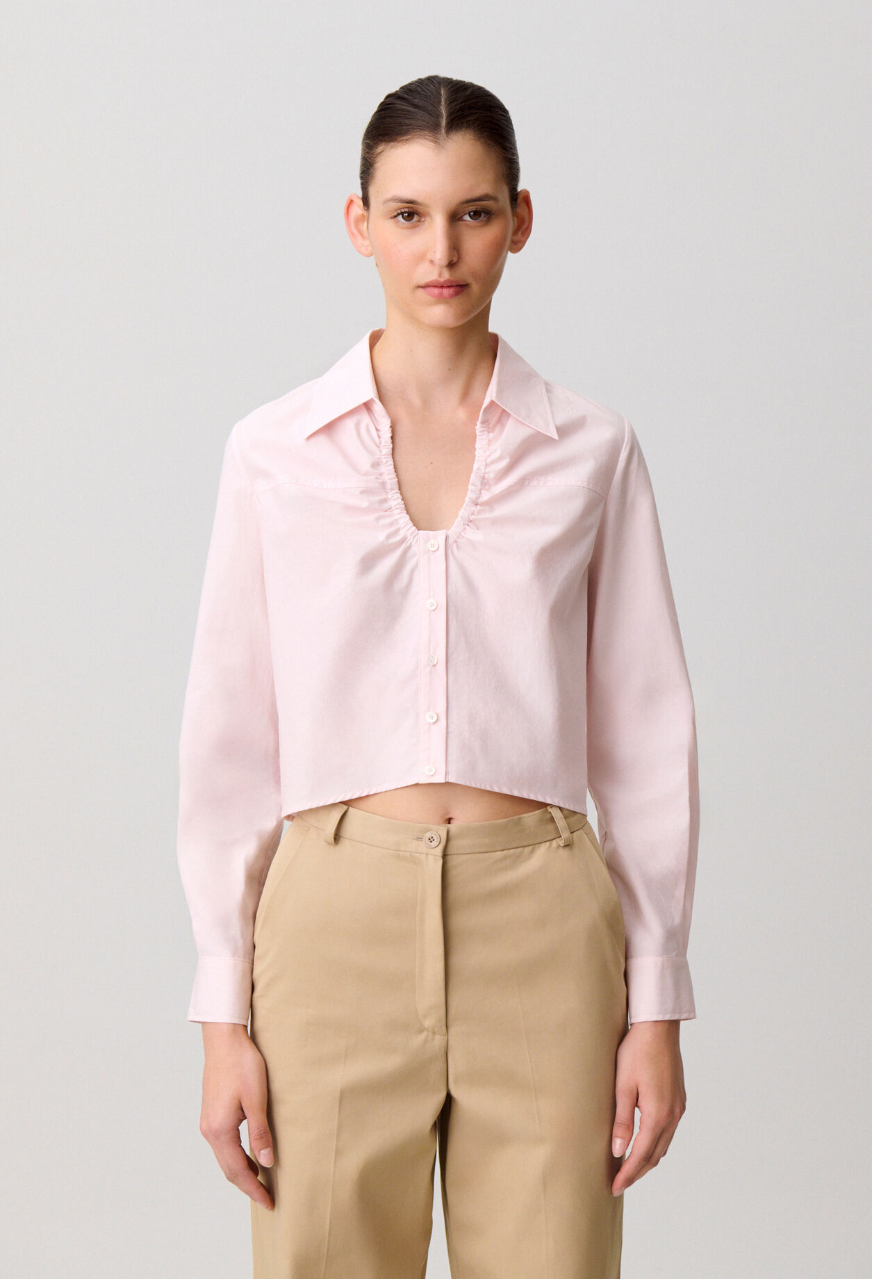 Cotton poplin shirt