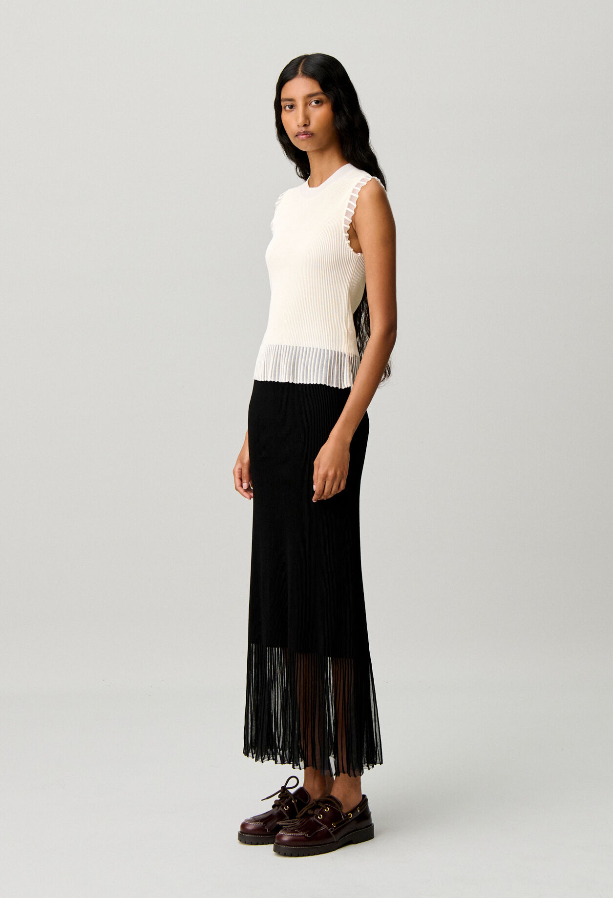 High neck knit top