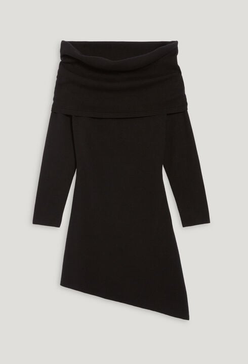 Asymmetric knitted dress