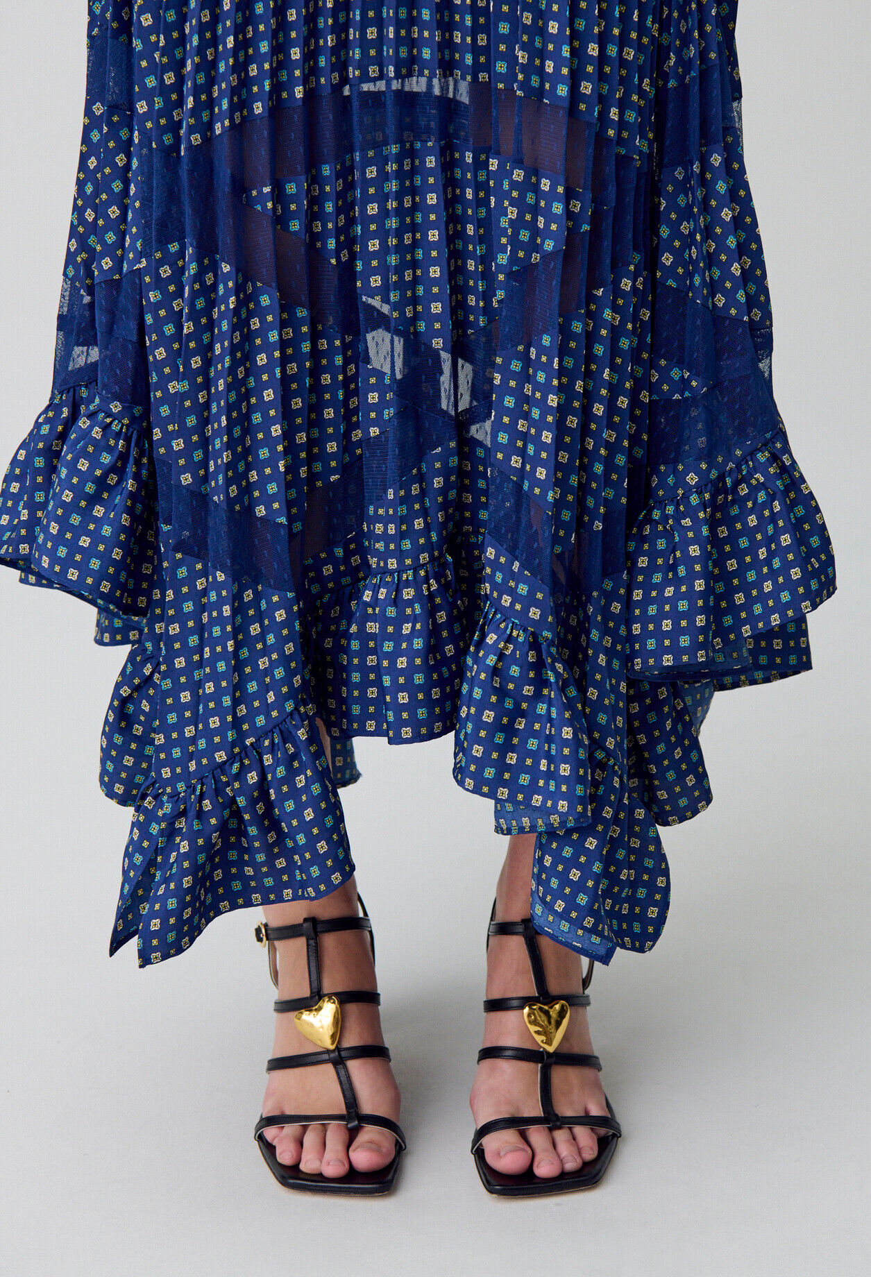 Printed Pleated Maxi Skirt Printed Pleated Maxi Skirt