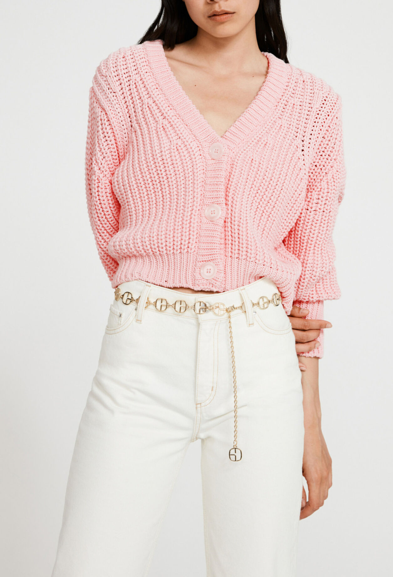 Ribbed-knit cardigan