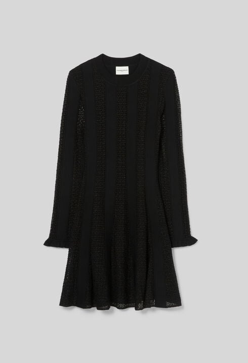 Lurex knitted skater dress