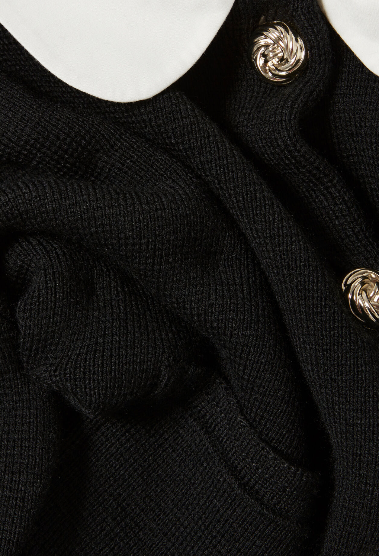 Short cardigan removable collar