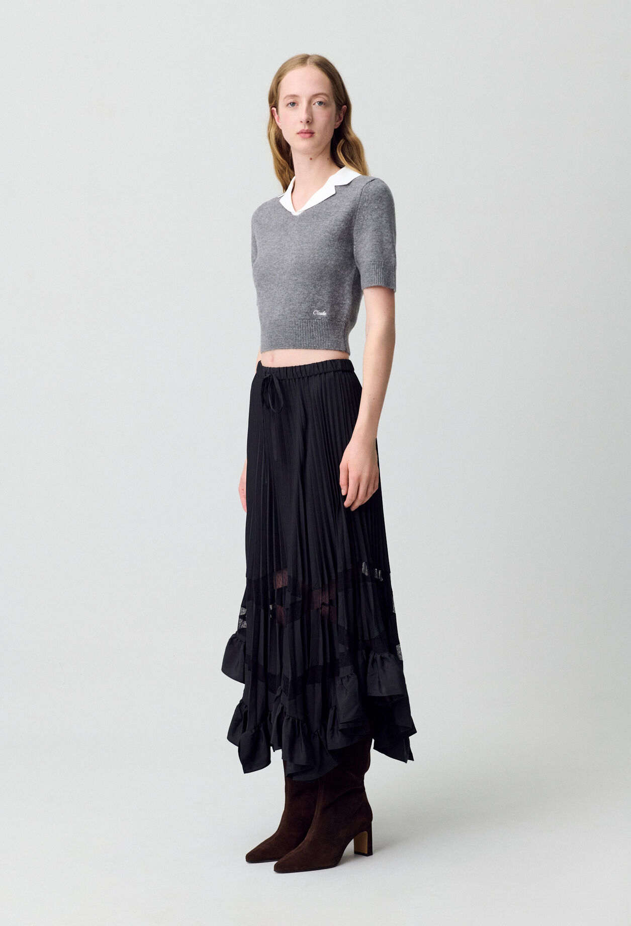 Asymmetrical pleated skirt Asymmetrical pleated skirt