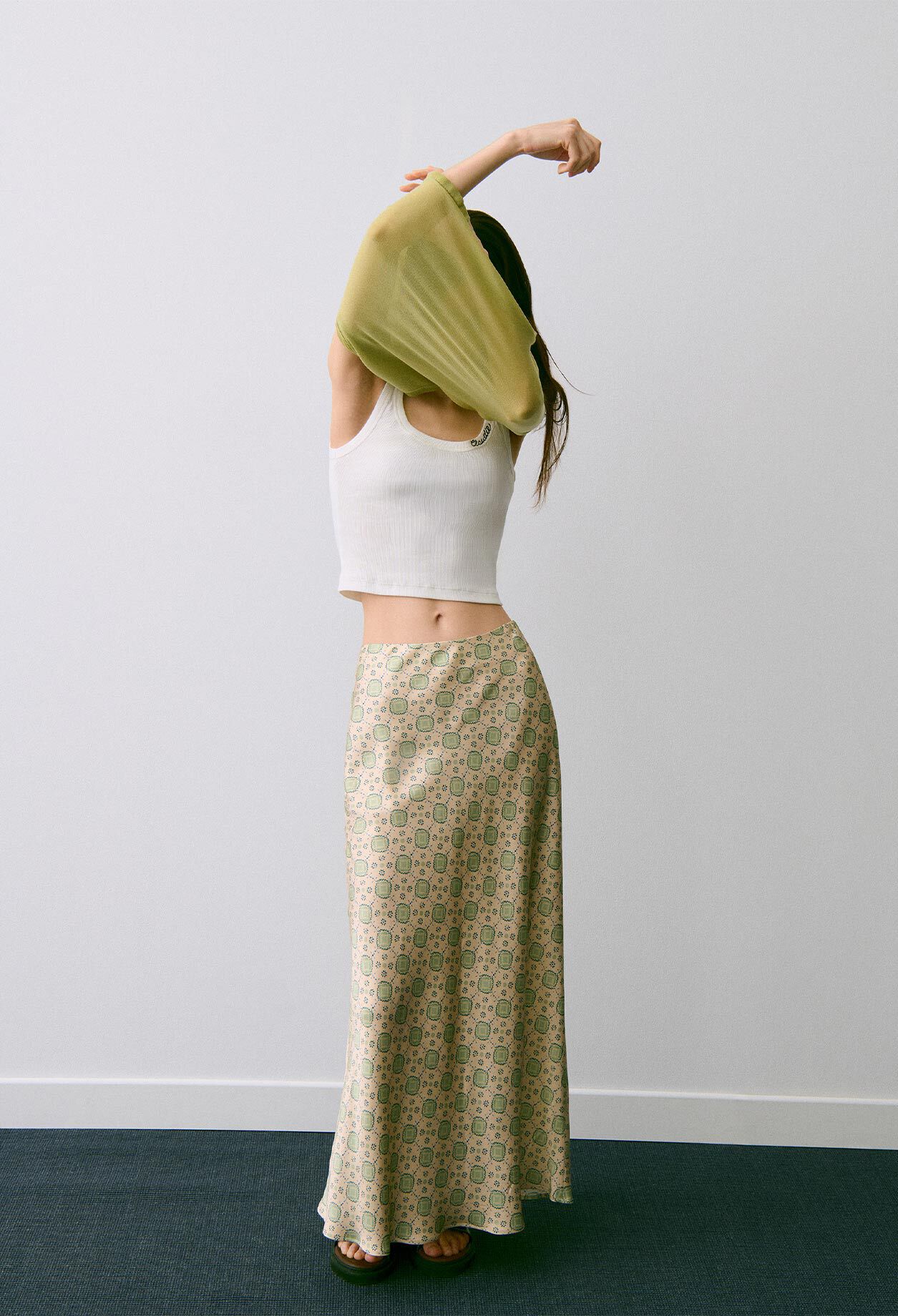 Flowy printed skirt