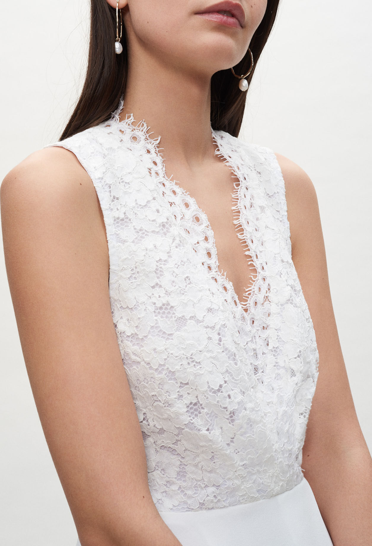 Off-white lace and satin dress Off-white lace and satin dress