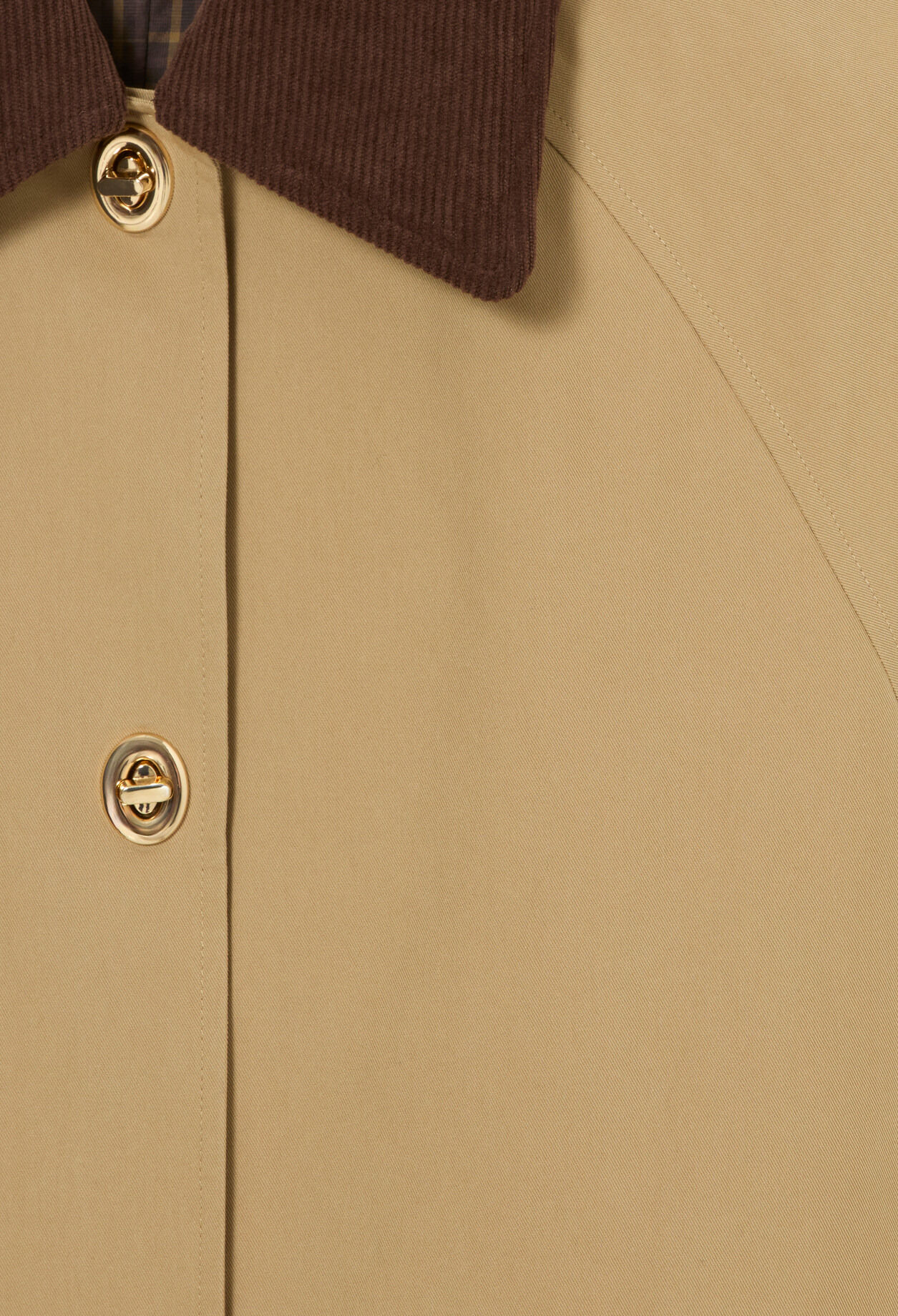 Removable velvet collar trench