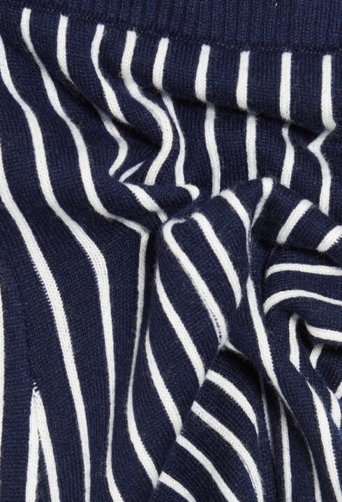 Stripy knit trousers