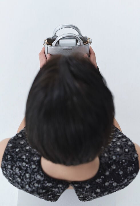 Top embroidered sequins open back