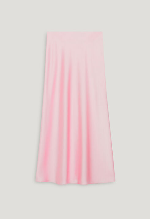 Satin-finish maxi skirt