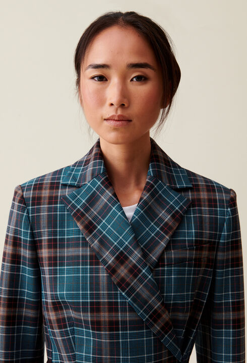 Checked blazer