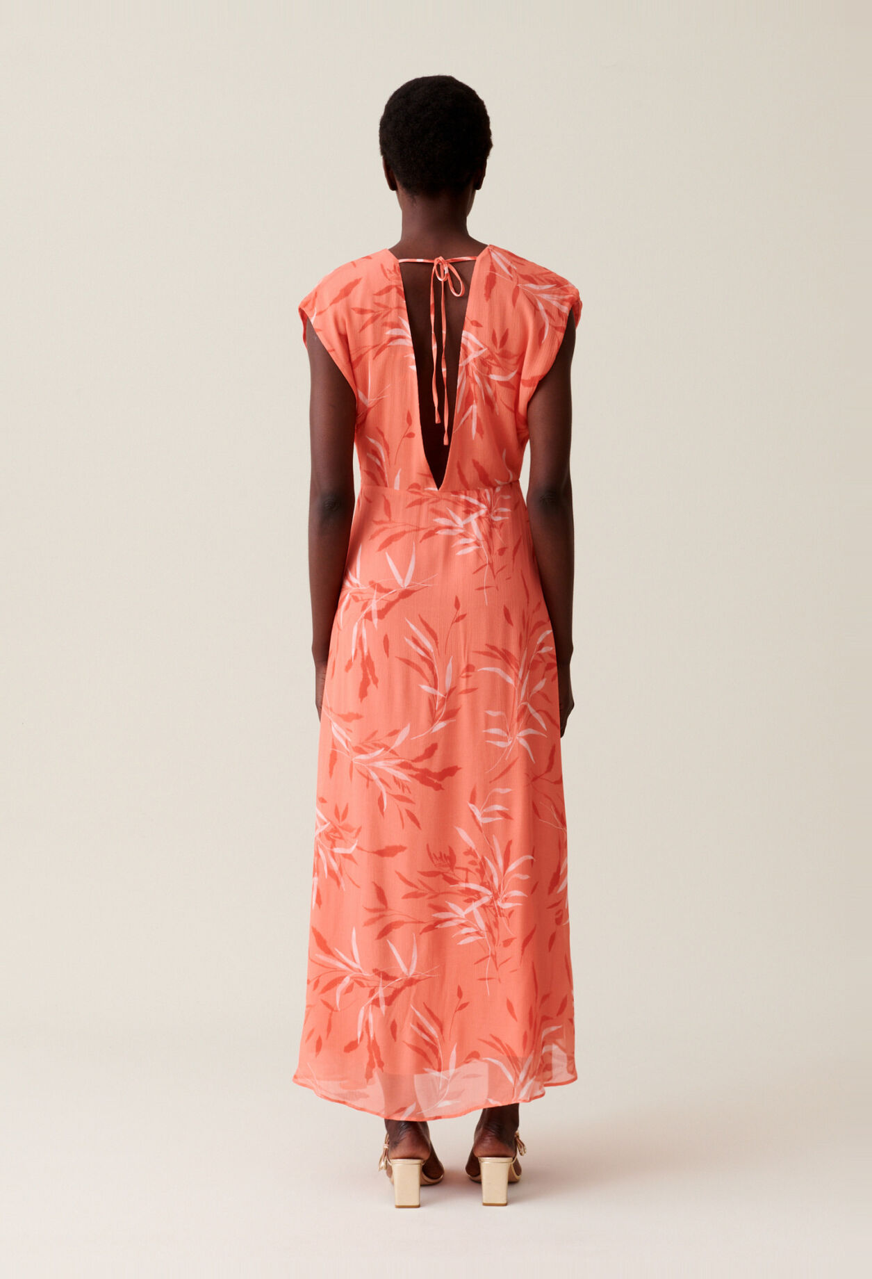 Printed flowing maxi dress