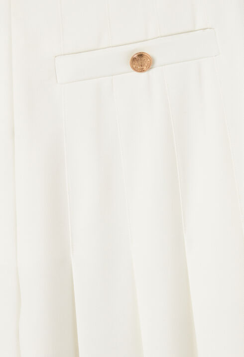 Pleated Wide-Leg Trousers