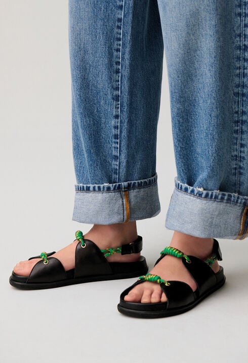 Twisted strap sandals