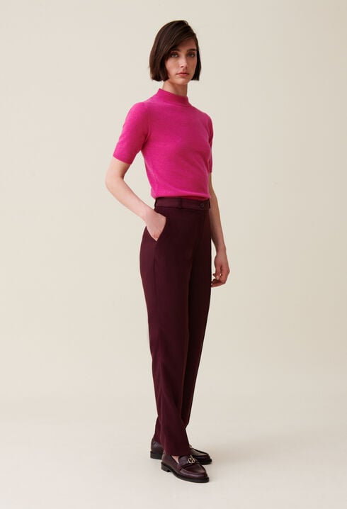 Cigarette-cut Tailored Trousers