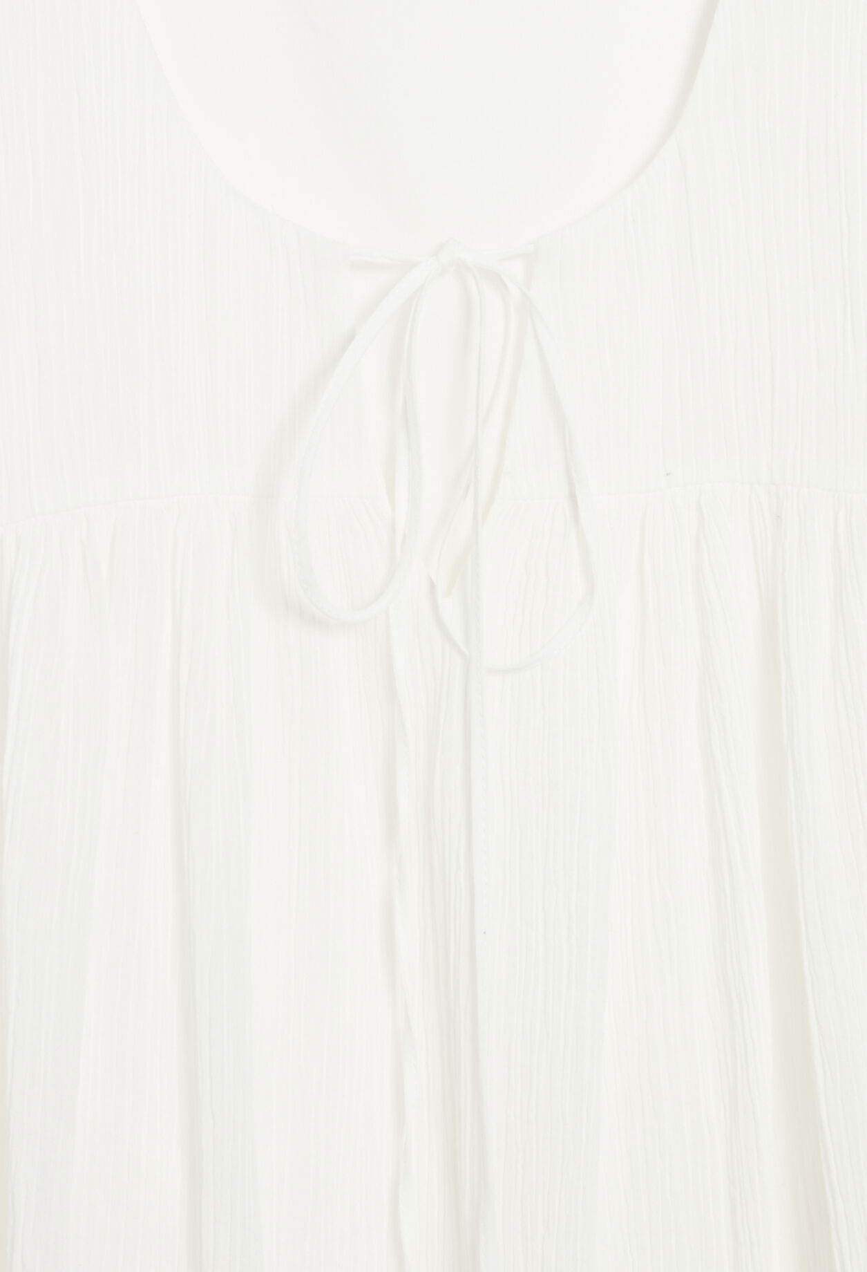 Ruched short cream dress