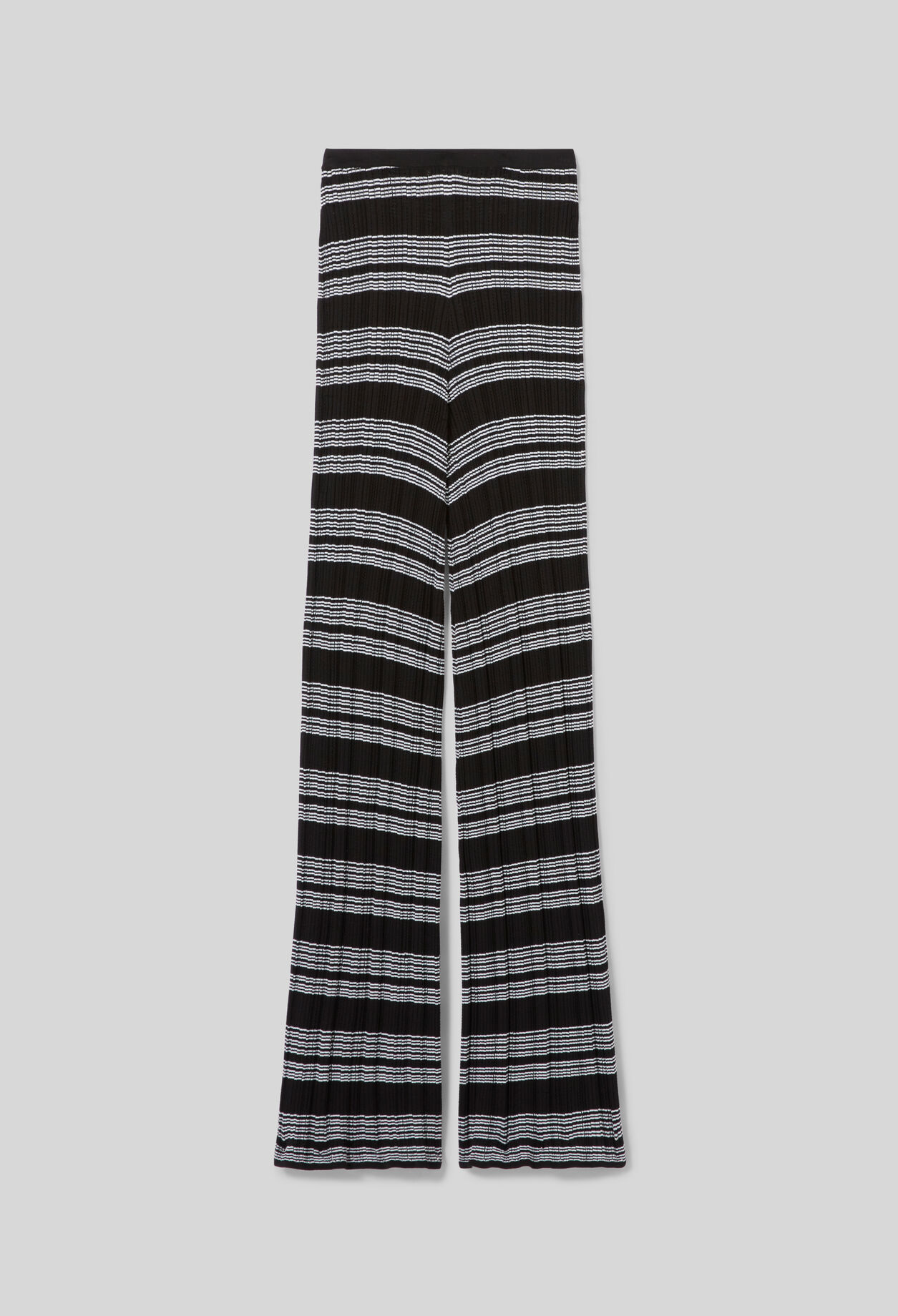 Striped knit trousers