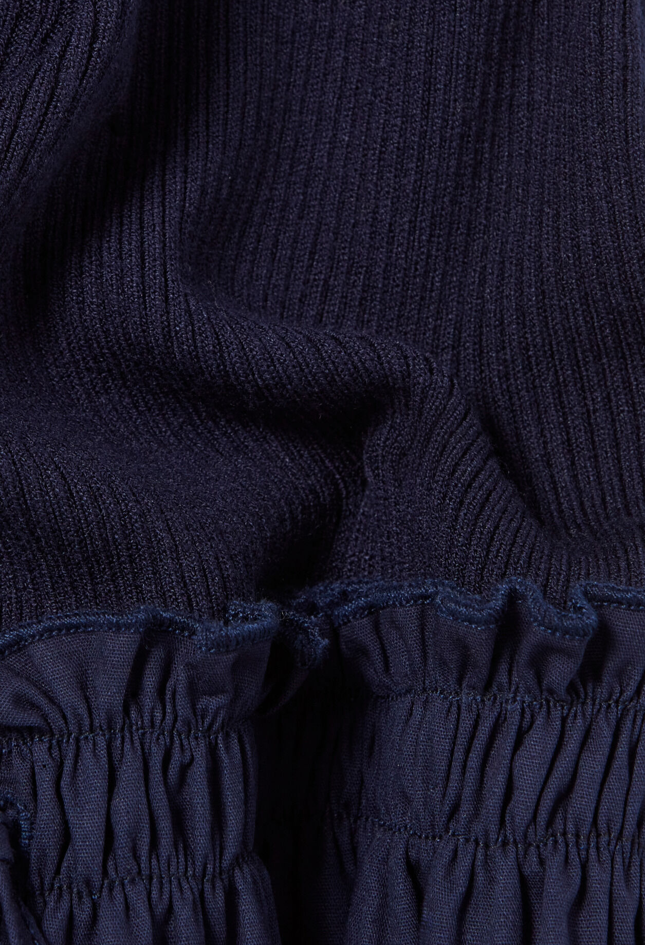 Bi-material knit dress
