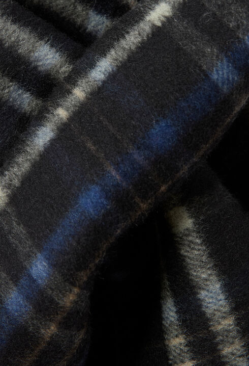 Double-sided check scarf