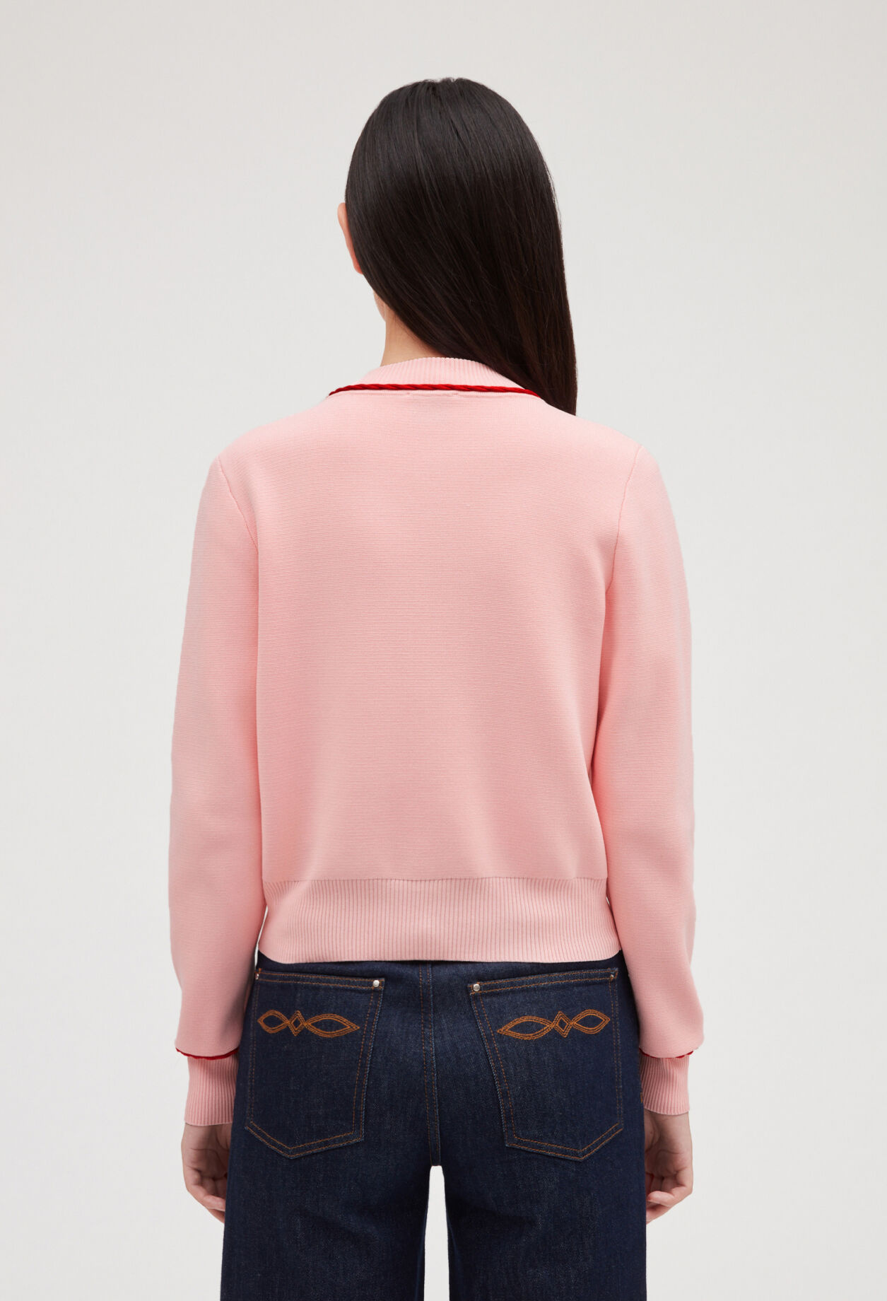 Cardigan with braided trim