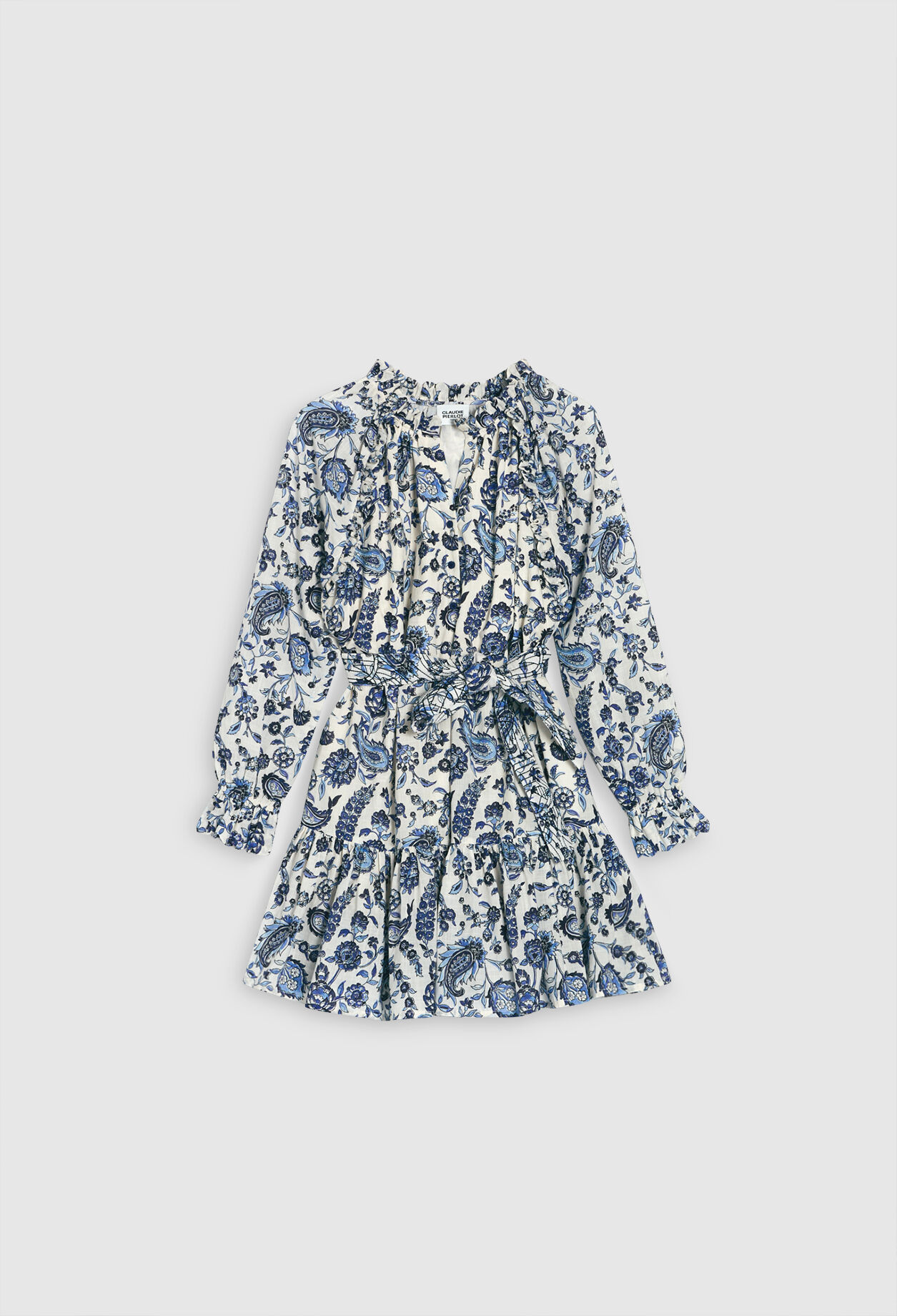 Robe ceinturée motif floral