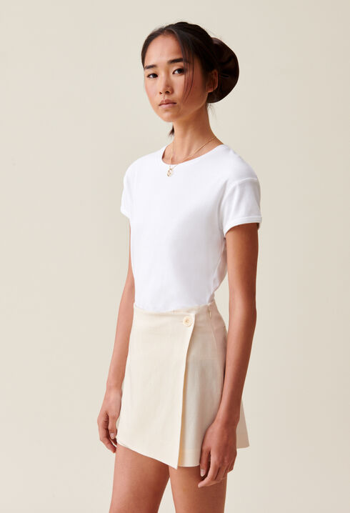 Ivory Wrap Skort